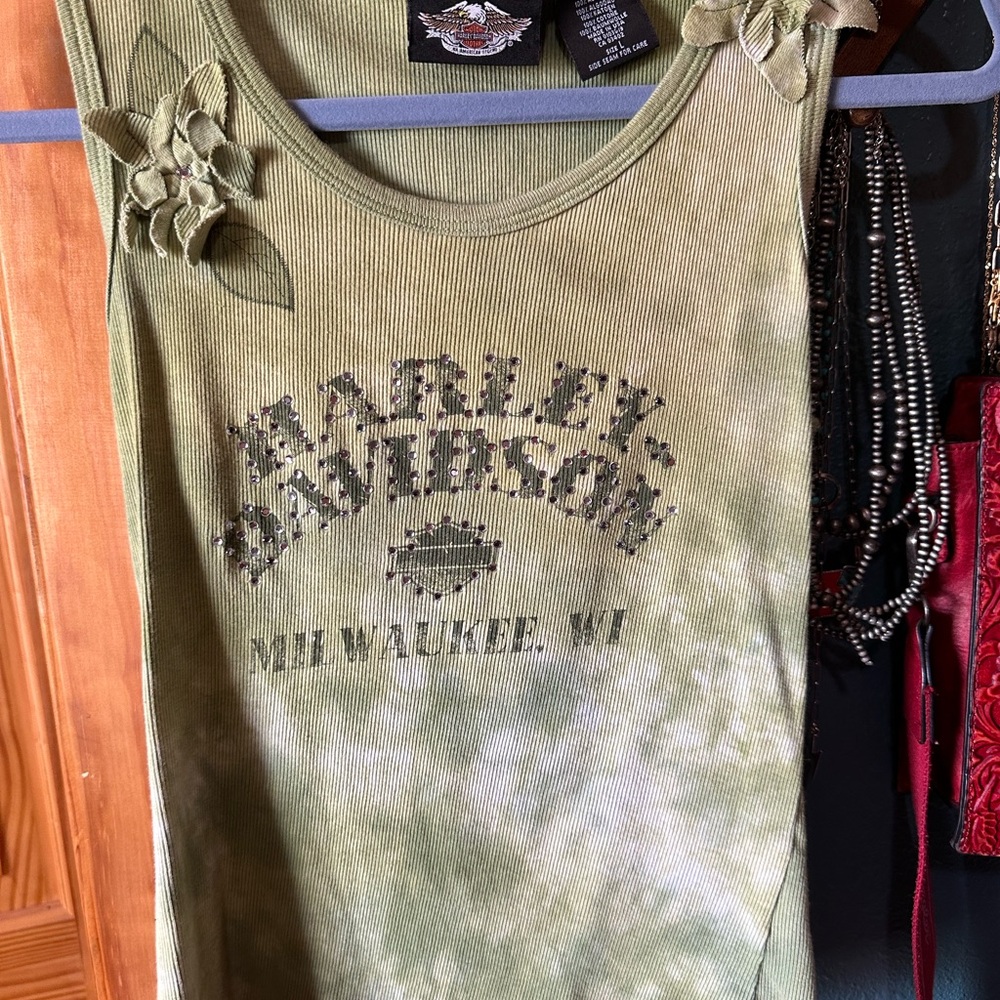 Harley-Davidson Lime Green Tank Top